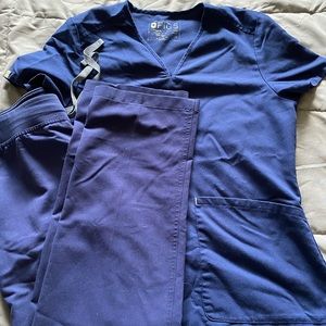 XS Figs scrub set, navy